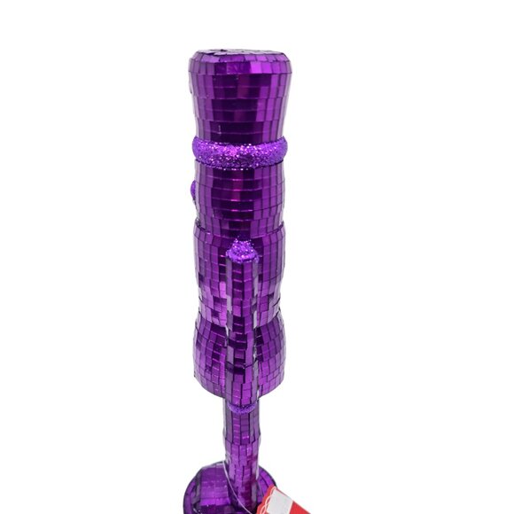 Ashland Blue Mirror Ball & Glitter Disco 13" Nutcracker Tabletop Decor NEW - Picture 12 of 13